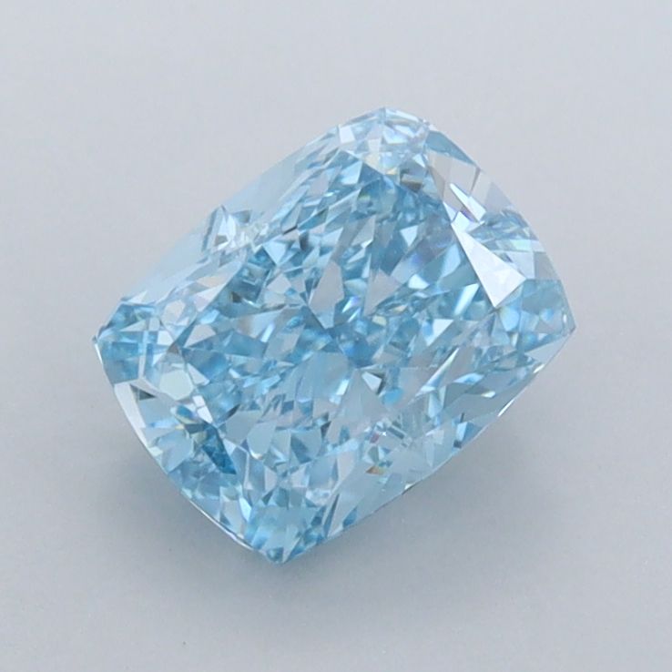 1.24 CT Fancy Vivid Blue CUSHION MODIFIED