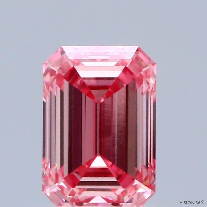 1.01 CT Fancy Vivid Orangey Pink EMERALD