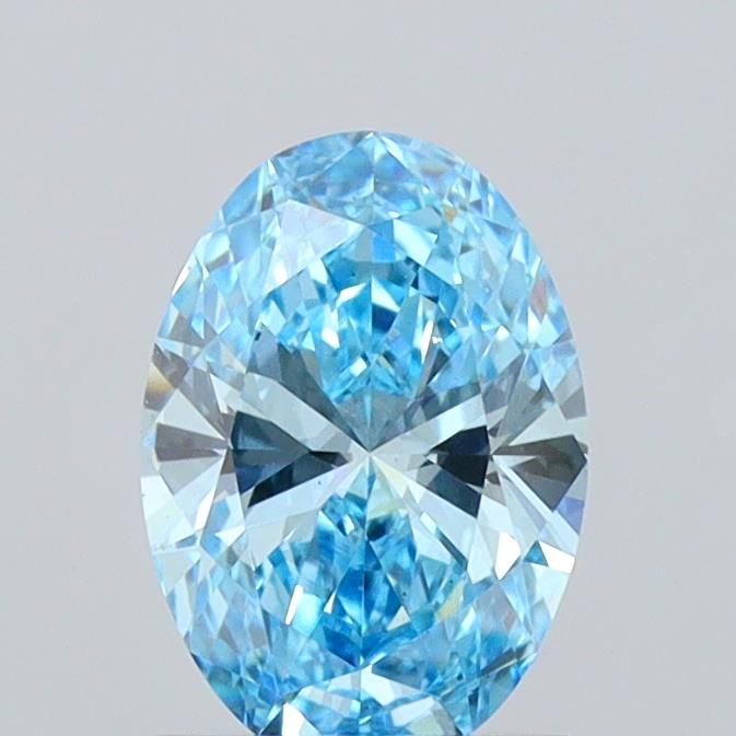 1.34 CT Fancy Vivid Blue OVAL