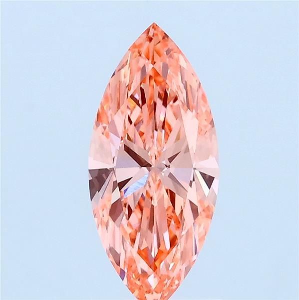 0.91 CT Fancy Vivid Orangey Pink MARQUISE