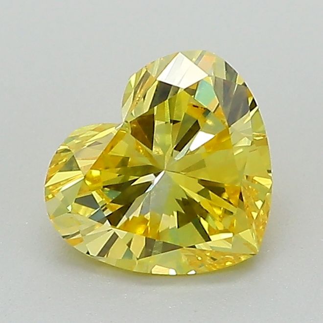 1.03 CT Fancy Vivid Yellow HEART