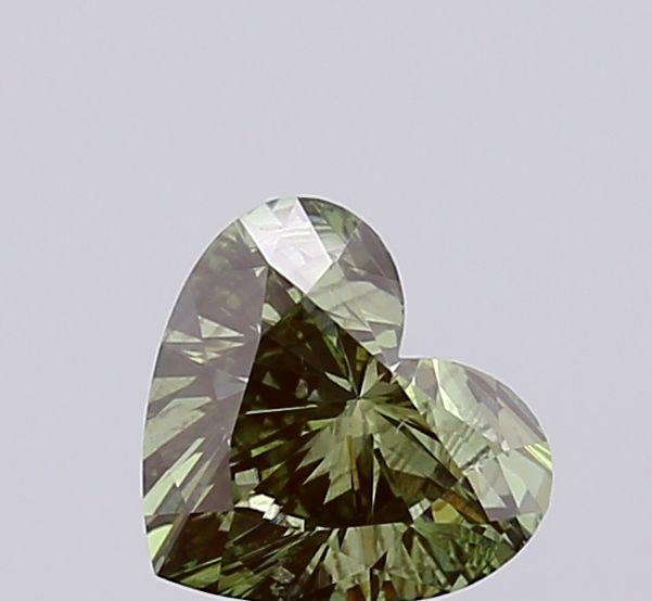 1.0 CT Fancy Vivid Green HEART