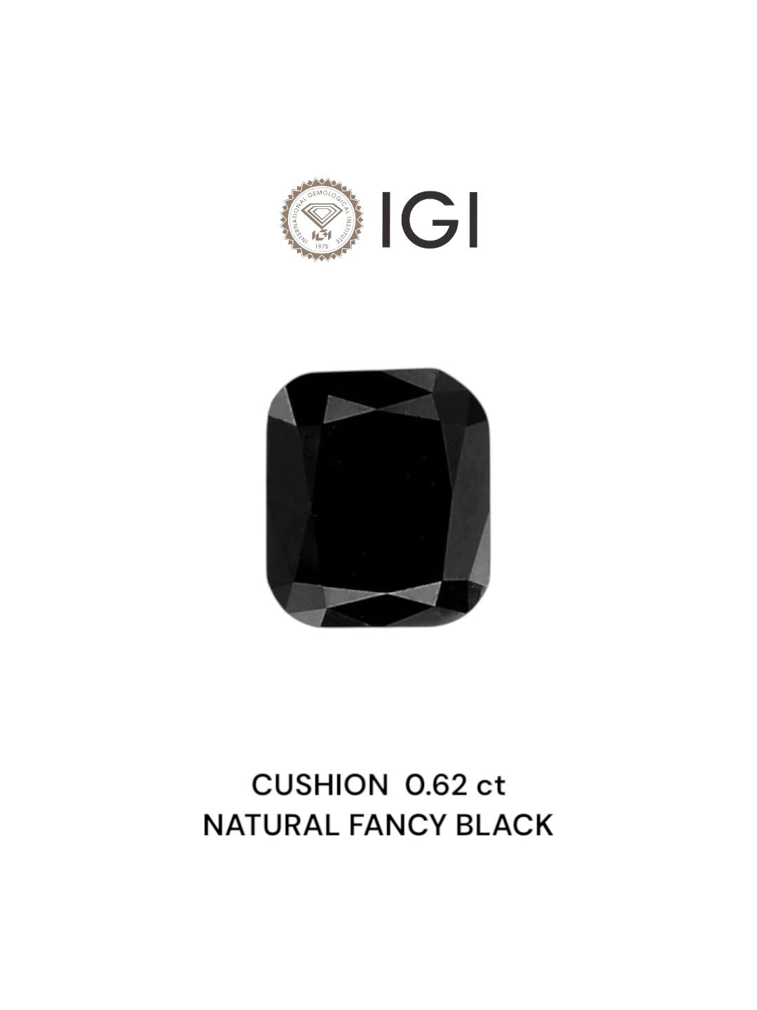 Diament 0.62 ct Fancy Black/