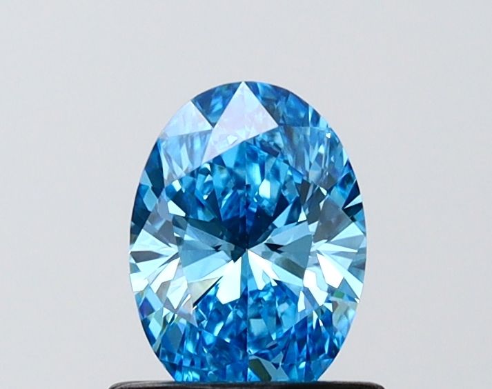 0.68 CT Fancy Vivid Blue OVAL