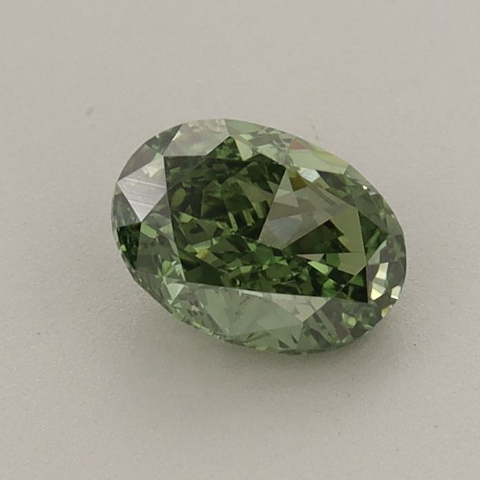 0.68 CT Fancy Vivid Green OVAL