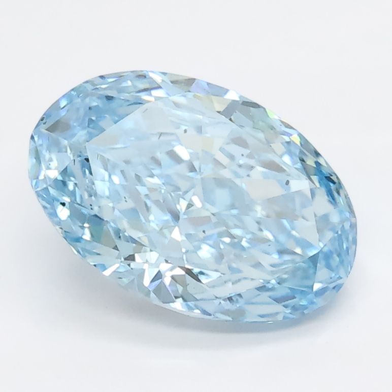1.65 CT Fancy Vivid Blue OVAL