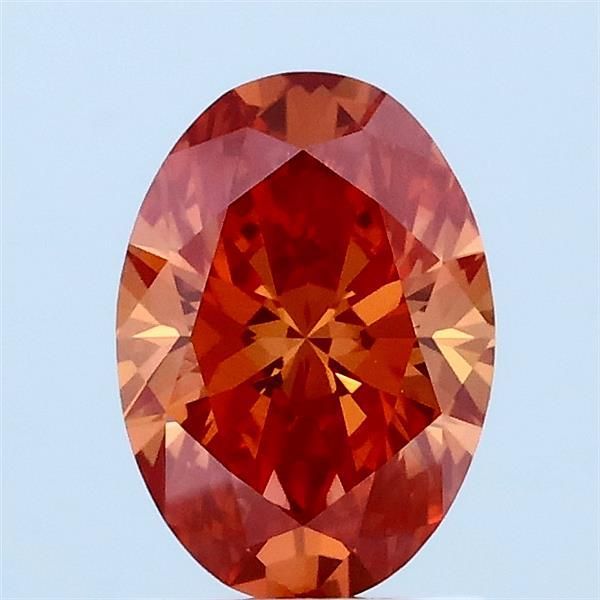 1.07 CT Fancy Vivid Pinkish Orange OVAL