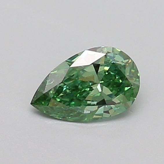 0.32 CT Fancy Vivid Green PEAR
