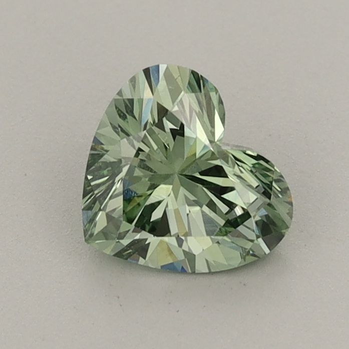 0.67 CT Fancy Vivid Green HEART