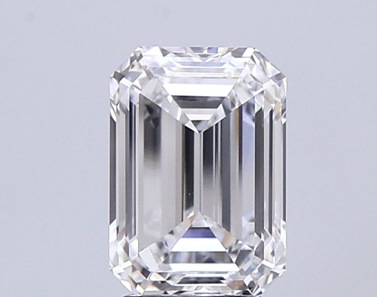 Diamant Émeraude 3.98 ct - Couleur F - Pureté VVS2