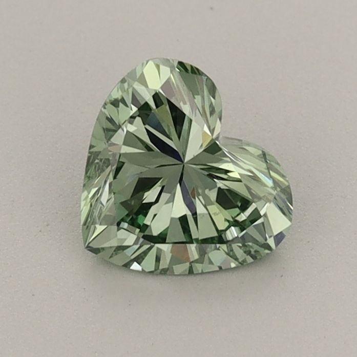 0.66 CT Fancy Vivid Green HEART