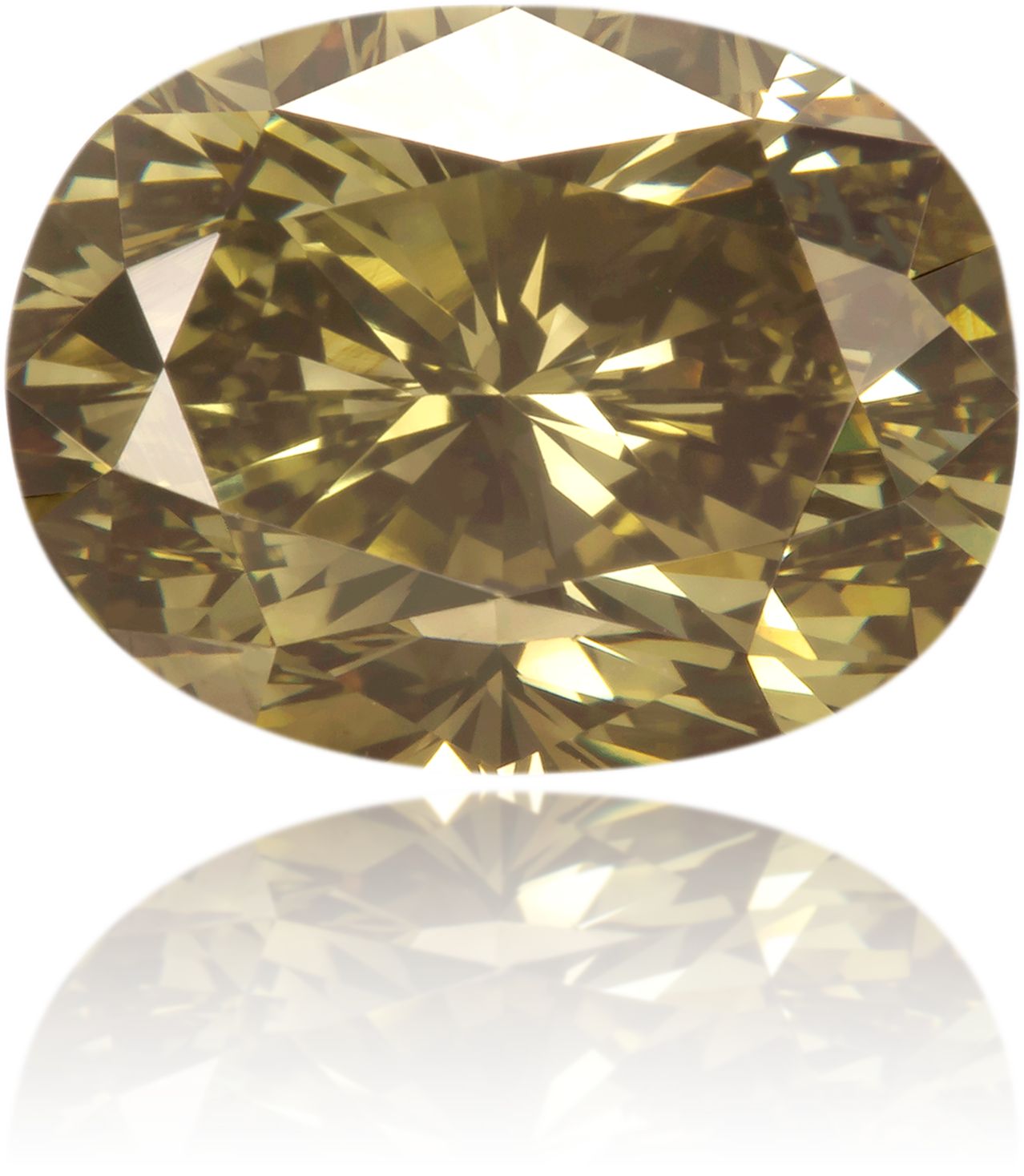 Diament 2.46 ct Fancy Deep Brown Greenish Yellow/VS2