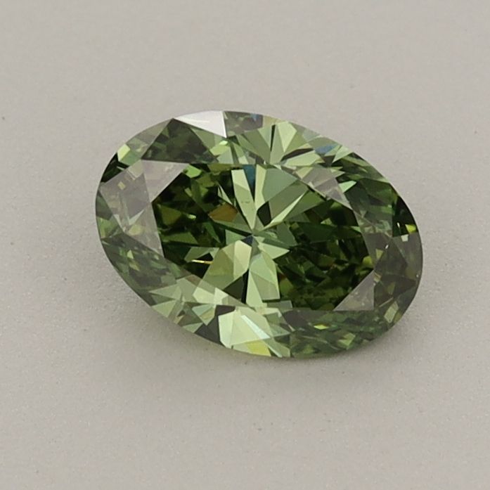 0.56 CT Fancy Vivid Green OVAL