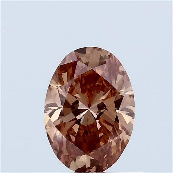0.53 CT Fancy Vivid Pink Orange OVAL