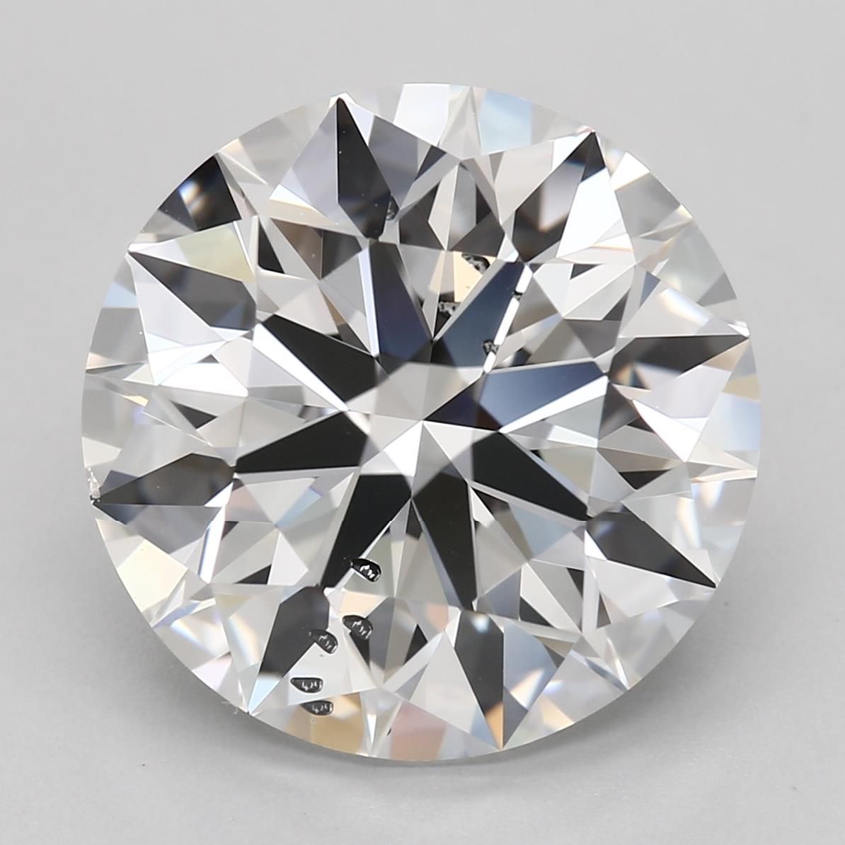 Diamant Rond 5.02 ct - Couleur D - Pureté SI2