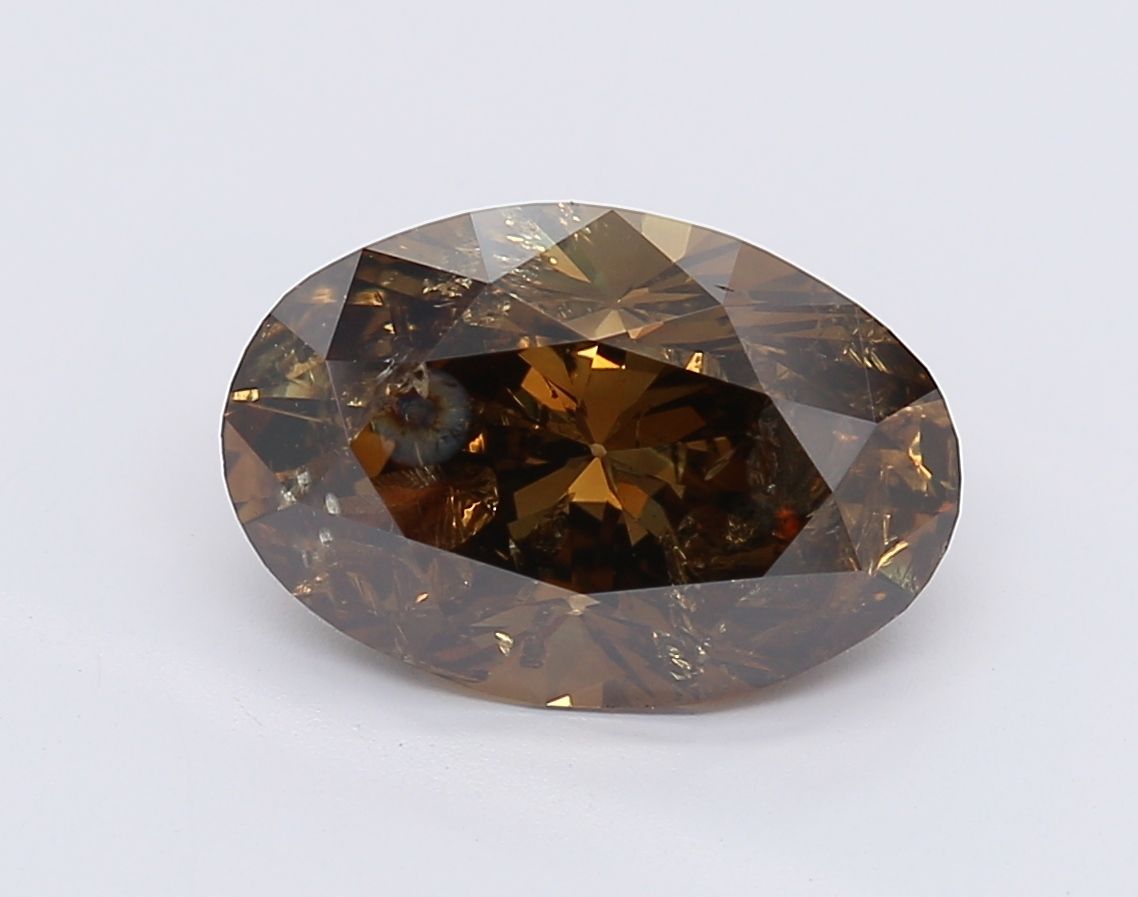 Diament 2.21 ct Fancy Dark Yellowish Brown/