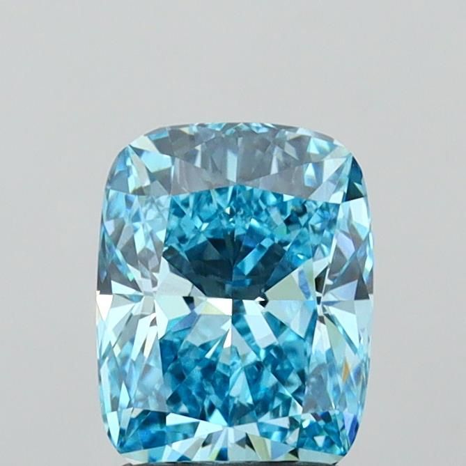 1.82 CT Fancy Vivid Blue CUSHION MODIFIED