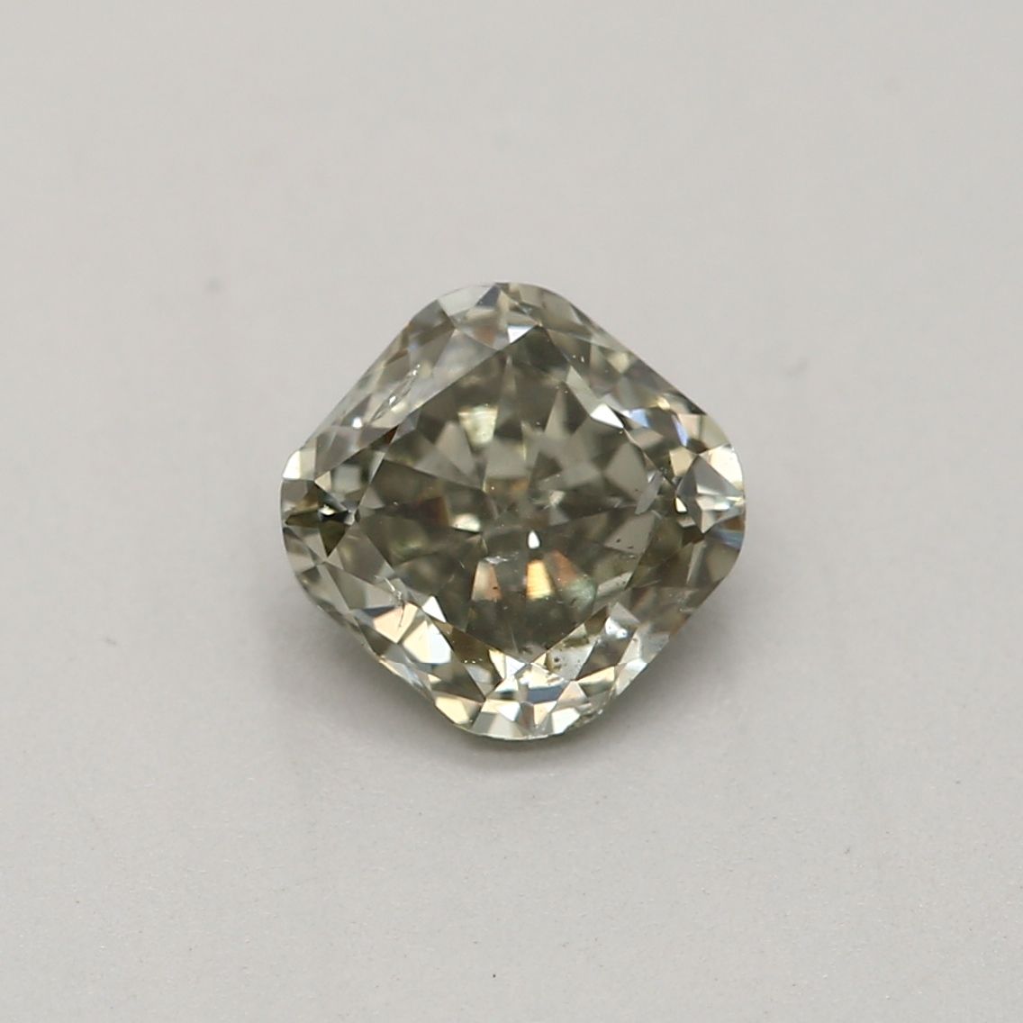 Diament 0.49 ct Fancy Dark Gray Yellowish Green/I1