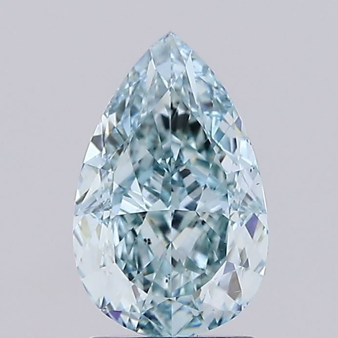 2.02 CT Fancy Intense Blueish Green PEAR