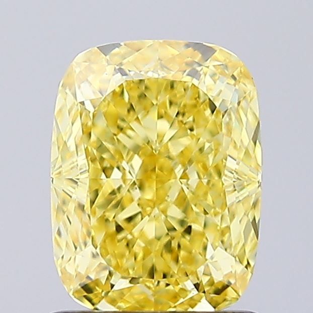 1.27 CT Fancy Intense Yellow CUSHION MODIFIED
