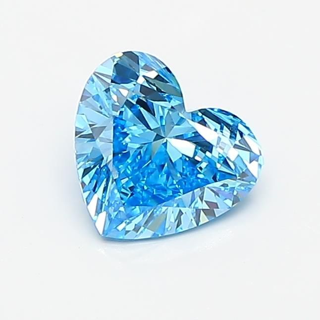 0.86 CT Fancy Vivid Blue HEART