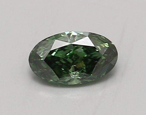 0.53 CT Fancy Vivid Green OVAL
