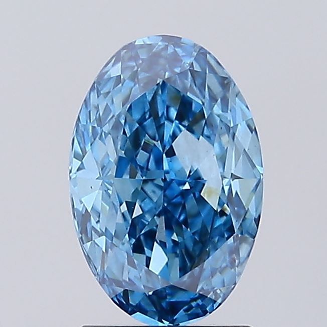 1.78 CT Fancy Vivid Blue OVAL