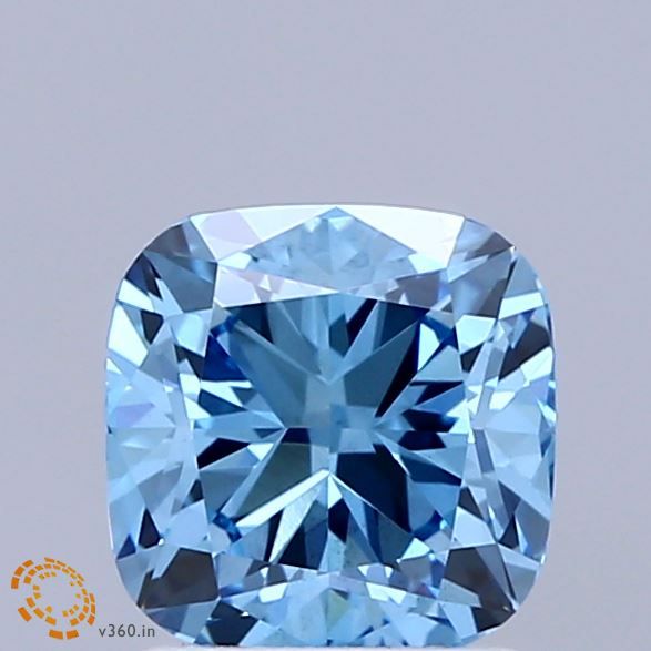 1.58 CT Fancy Vivid Blue CUSHION MODIFIED