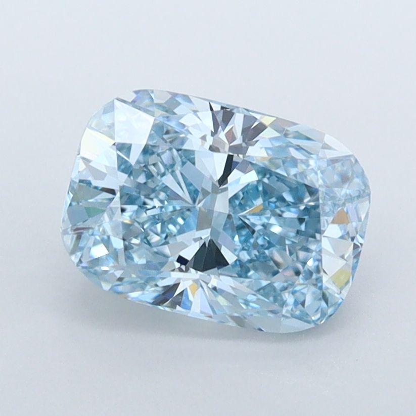 1.59 CT Fancy Vivid Blue CUSHION MODIFIED