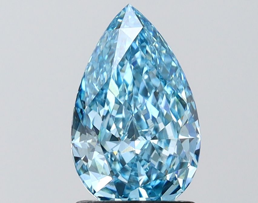 1.58 CT Fancy Vivid Blue PEAR