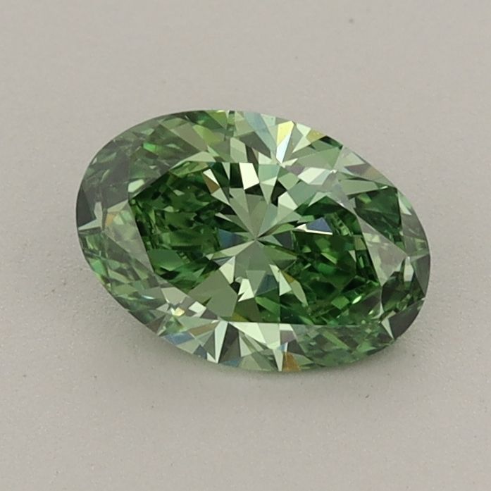 0.65 CT Fancy Vivid Green OVAL