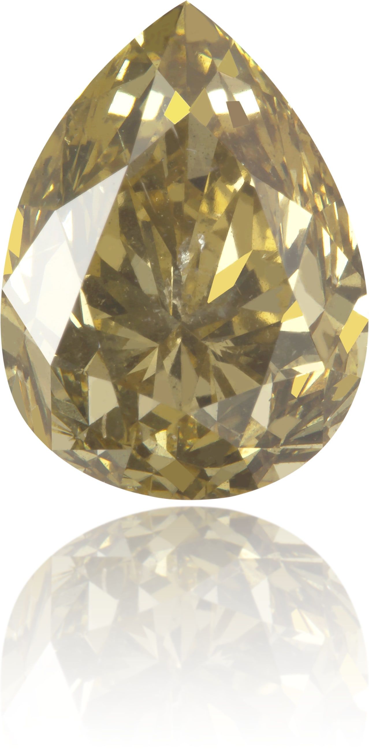Diament 3.89 ct Fancy Deep Brown Greenish Yellow/I1