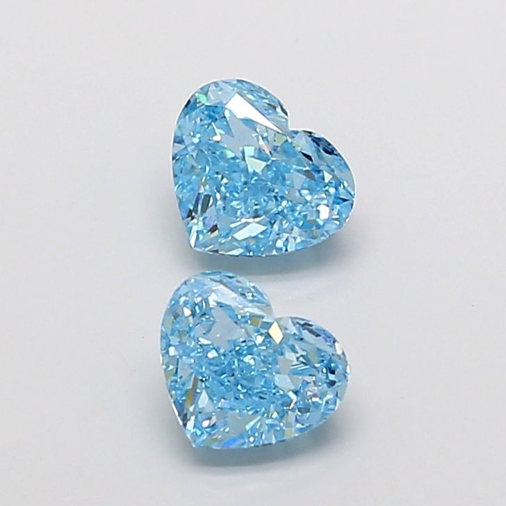 1.08 CT Fancy Vivid Blue HEART