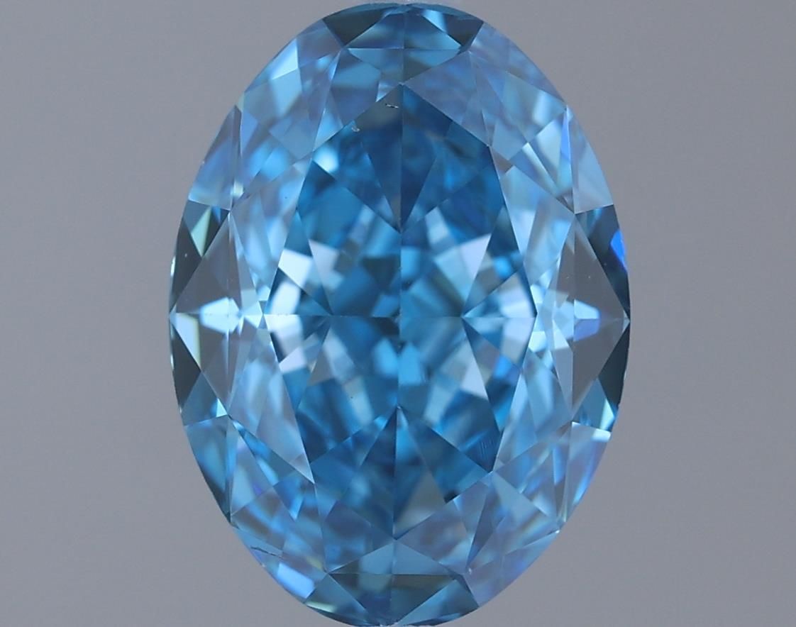 1.31 CT Fancy Vivid Blue OVAL