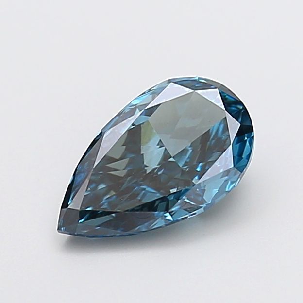 1.51 CT Fancy Vivid Greenish Blue PEAR