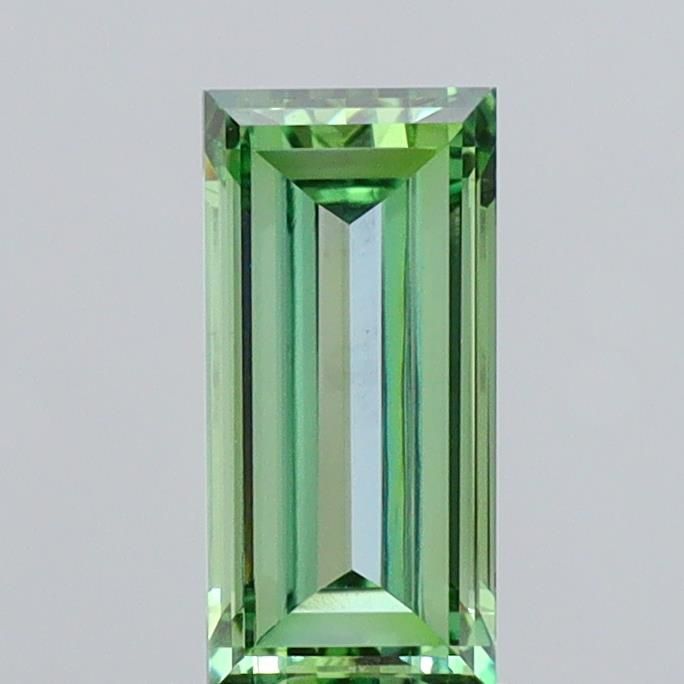 1.44 CT Fancy Vivid Green BAGUETTE