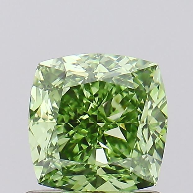 1.01 CT Fancy Vivid Green CUSHION MODIFIED