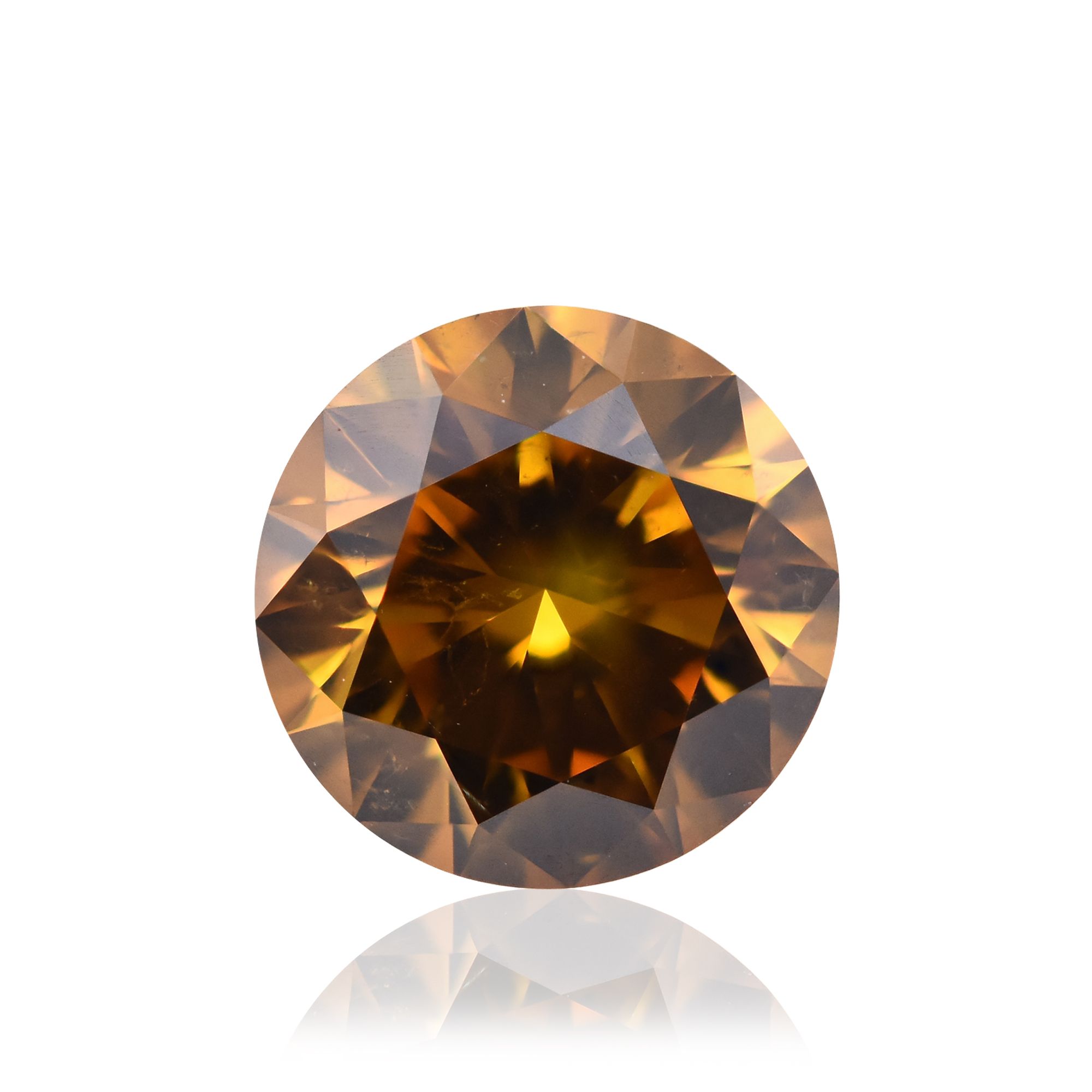 Diament 1.01 ct Fancy Deep Brownish Yellowish Orange/I1
