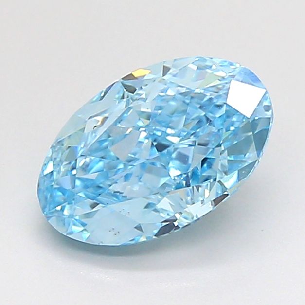 1.52 CT Fancy Vivid Blue OVAL