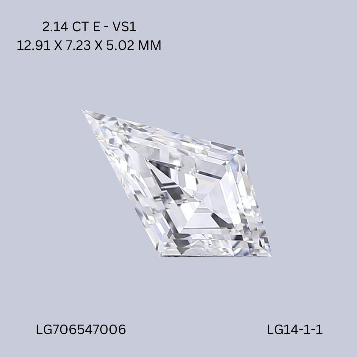 2.14 ct lab-grown Kite Diamond