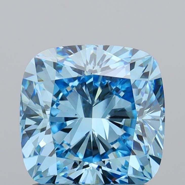 1.69 CT Fancy Vivid Blue CUSHION MODIFIED