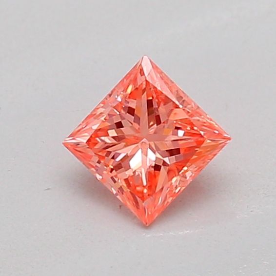 0.21 CT Fancy Vivid Orangey Pink PRINCESS