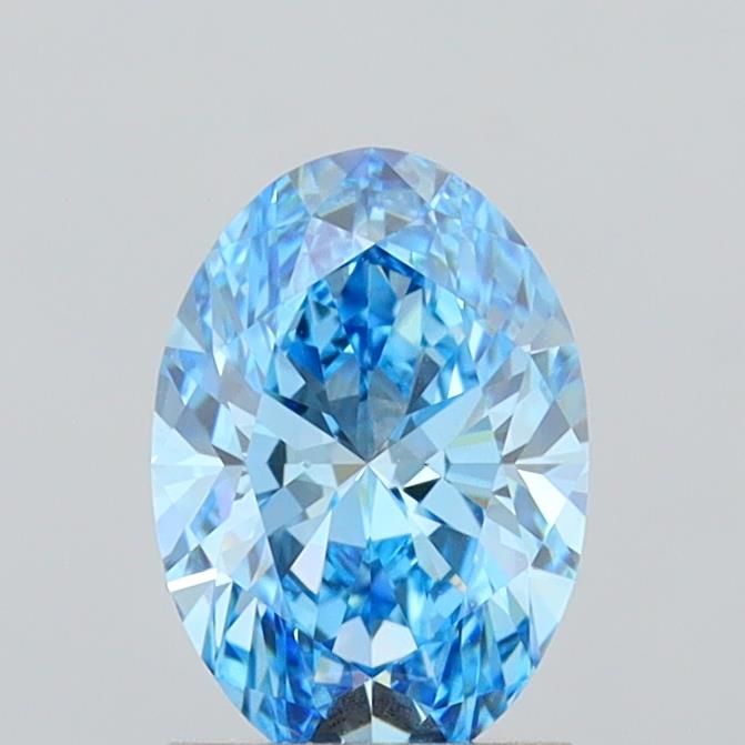 1.53 CT Fancy Vivid Blue OVAL