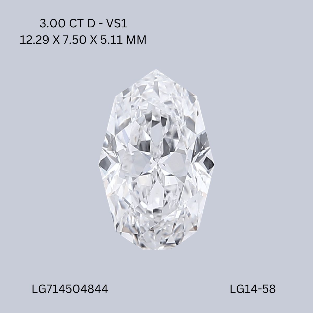 3 ct lab-grown Octagonal Diamond