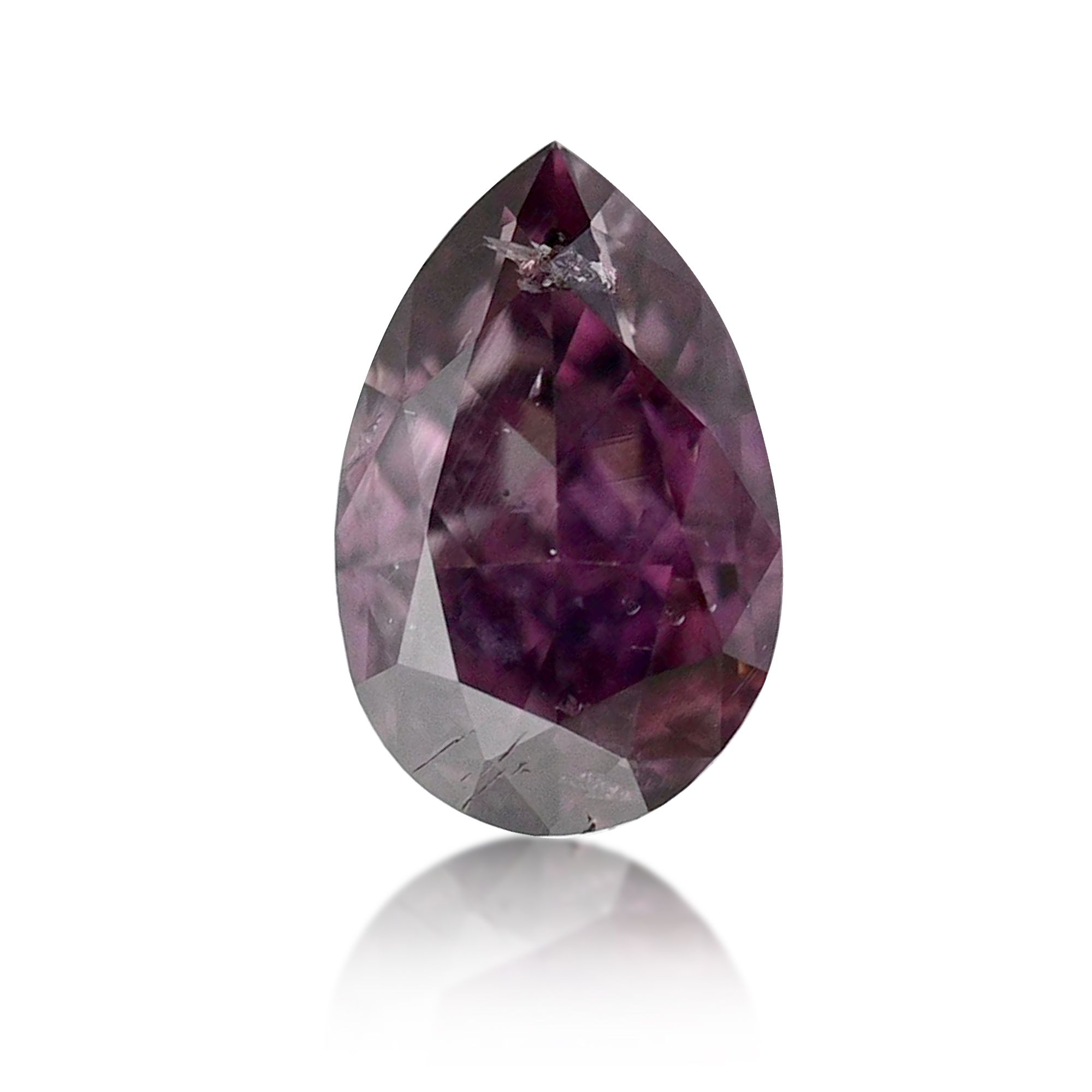 Diament 0.11 ct Fancy Dark Brown Purple/