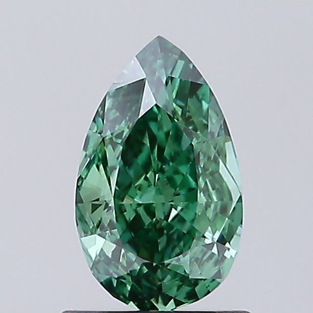 0.79 CT Fancy Vivid Green PEAR