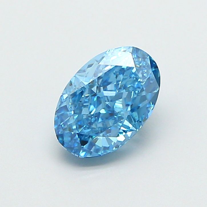 1.55 CT Fancy Vivid Blue OVAL