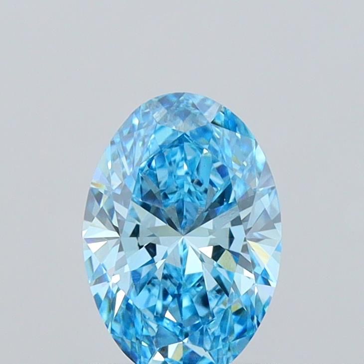 1.38 CT Fancy Vivid Blue OVAL