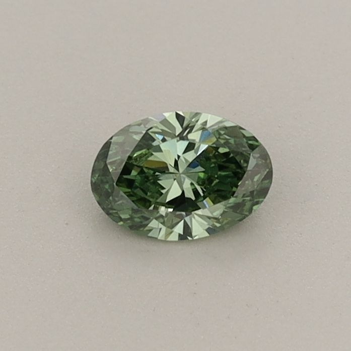 0.26 CT Fancy Vivid Green OVAL
