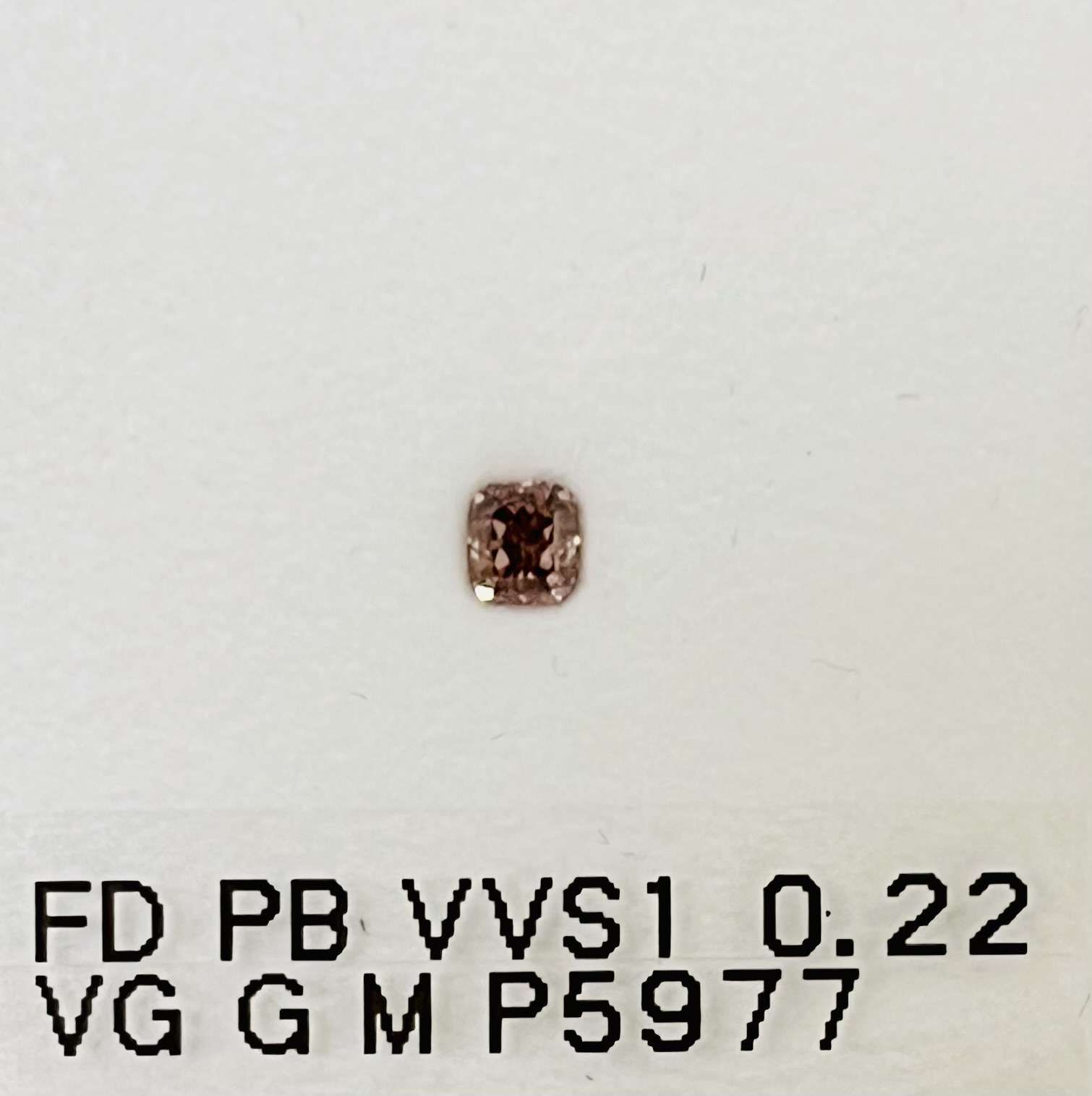 Diament 0.22 ct Fancy Deep Pink Brown/VVS1